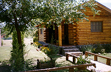 Vista de una cabaña